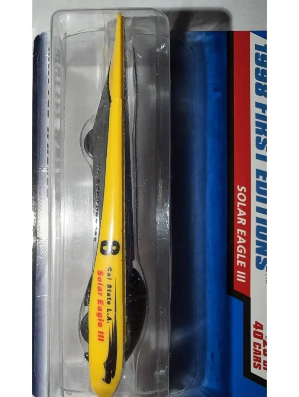 Hot Wheels Error 1998 First Editions Solar Eagle III #23 on '63 T-Bird Card 1:64